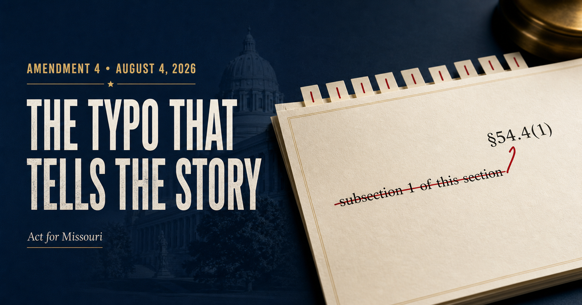 The Typo That Tells the Story — Amendment 4's incorrect subsection reference marked in red