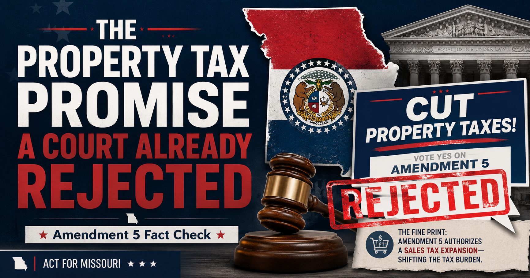 A fact-check of Amendment 5 advertising claims against Missouri court rulings