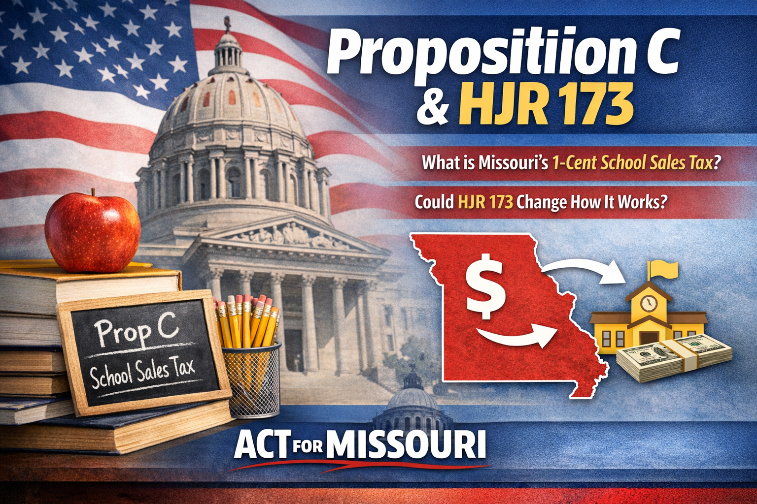 Proposition C and HJR 173 — What is Missouri’s 1-cent school sales tax, and could HJR 173 change how it works?