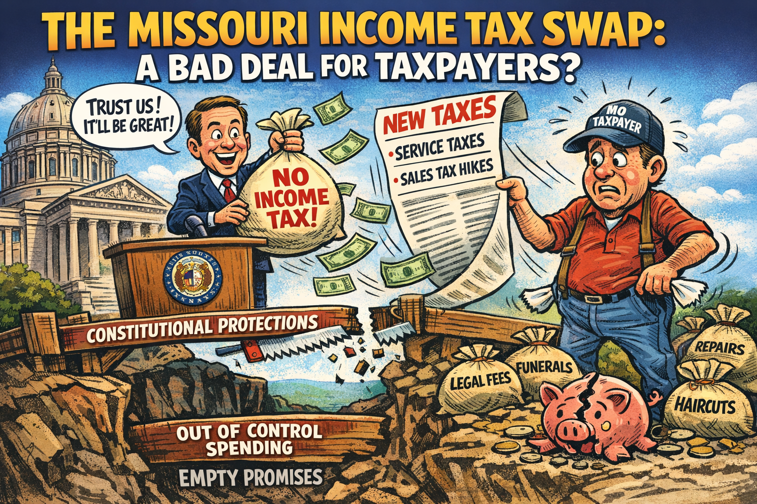 Replace with a hero image about Missouri's income tax swap proposal